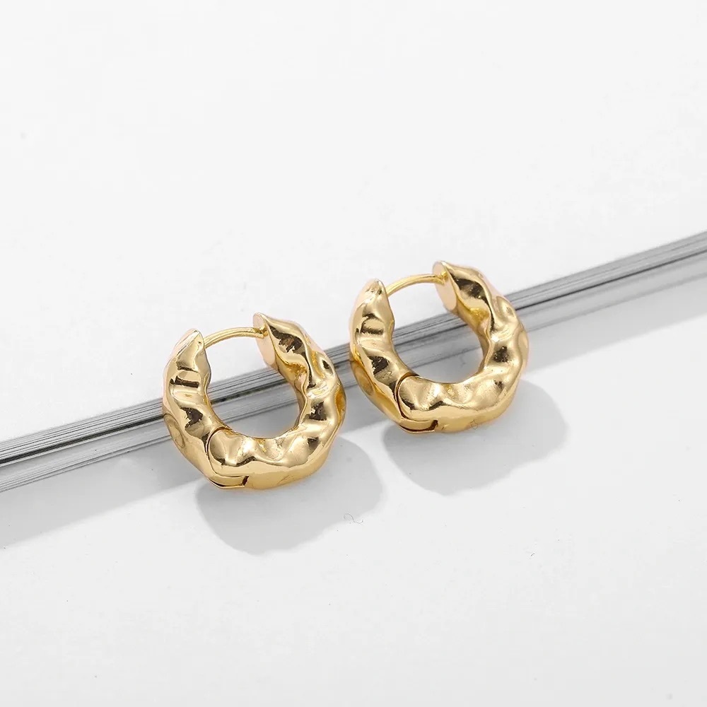 Gold Hoop Earring Set - Picture 4 of 5